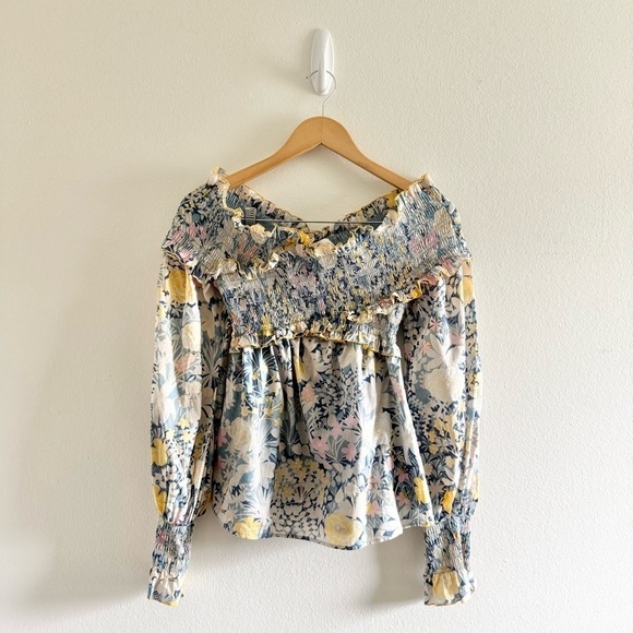 Alice McCall Tops - Alice McCall Love Shakin Floral Long Sleeve Smocked Top size 2
